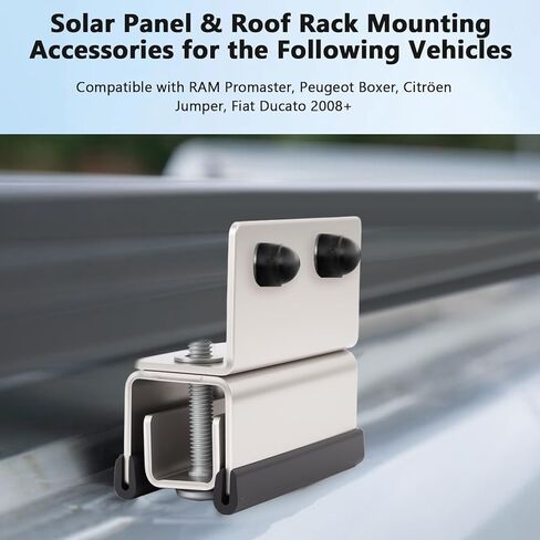 RV Solar Panel Bracket 4 ، مجموعات حوامل سقف من الفولاذ المقاوم للصدأ مع 8 غسالات ، متوافقة مع رام بروستر ، دوكاتو ، أقواس جبل فان سقف (A (2.8*1.1*2.3in)) in Kuwait