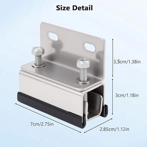 RV Solar Panel Bracket 4 ، مجموعات حوامل سقف من الفولاذ المقاوم للصدأ مع 8 غسالات ، متوافقة مع رام بروستر ، دوكاتو ، أقواس جبل فان سقف (A (2.8*1.1*2.3in)) in Kuwait