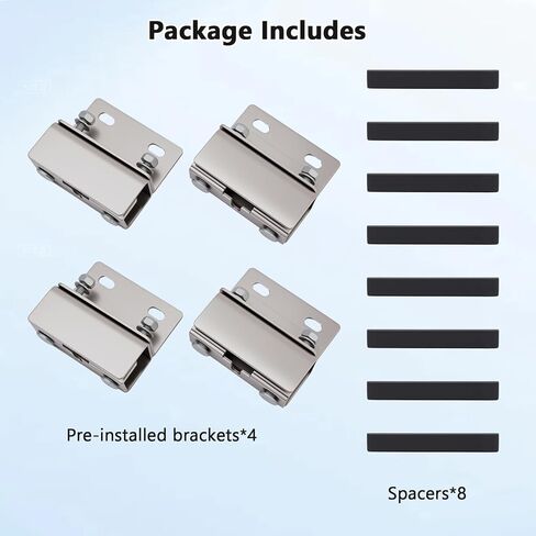 RV Solar Panel Bracket 4 ، مجموعات حوامل سقف من الفولاذ المقاوم للصدأ مع 8 غسالات ، متوافقة مع رام بروستر ، دوكاتو ، أقواس جبل فان سقف (A (2.8*1.1*2.3in)) in Kuwait