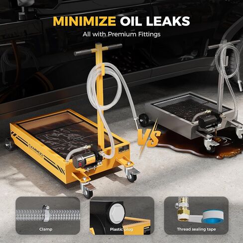 15 جالالًا مقلاة تصريف الزيت الكهربائي ، مضخة عالية التدفق 110 فولت ، 9.8 قدم خرطوم ، 200 واط محرك ، 2 عجلات دوارة قفل وعجلات اتجاهية مستقرة ، مقبض قابلة للطي ، الخدمة الثقيلة للشاحنات ، RVs ، سيارات الدفع الرباعي ، سوداء in Kuwait