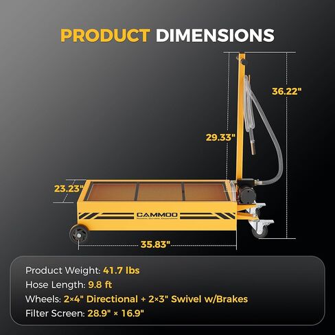 15 جالالًا مقلاة تصريف الزيت الكهربائي ، مضخة عالية التدفق 110 فولت ، 9.8 قدم خرطوم ، 200 واط محرك ، 2 عجلات دوارة قفل وعجلات اتجاهية مستقرة ، مقبض قابلة للطي ، الخدمة الثقيلة للشاحنات ، RVs ، سيارات الدفع الرباعي ، سوداء in Kuwait