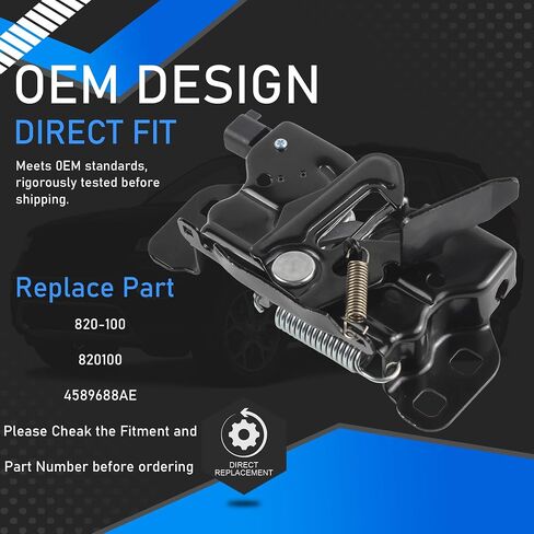 تجميع المزلاج هود متوافق مع 2011-2020 جيب جراند شيروكي 2011 2012 2013 2014 Dodge Durango Challenger Front Door Glatch Hood مستشعر مفتوح يستبدل 820-100 820100 4589688ae in Saudi Arabia