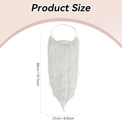 Gygyl Long White Beard ، زي اللحية البيضاء ، Beizard Beard for Halloween Party Cosplay in Kuwait