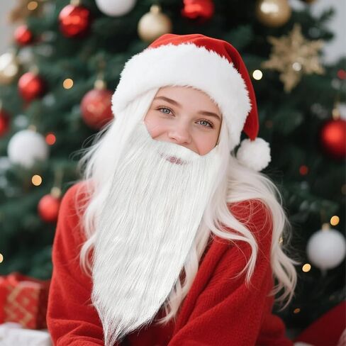 Gygyl Long White Beard ، زي اللحية البيضاء ، Beizard Beard for Halloween Party Cosplay in Kuwait