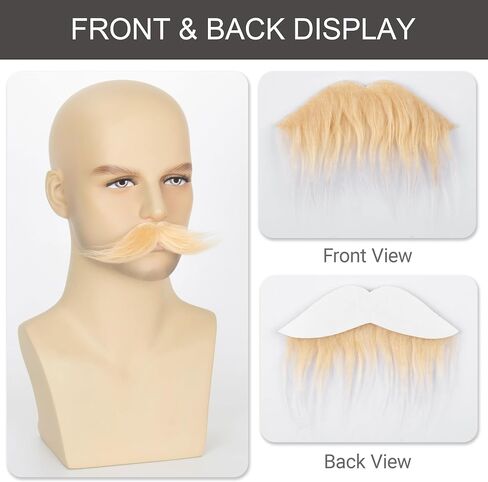 Yan Dream Classic Fake Mustache Self Adhesive Costume Facial Hair Stick On Fake Moustache for Party in Kuwait
