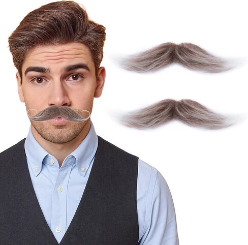 Yan Dream Classic Fake Mustache Self Adhesive Costume Facial Hair Stick On Fake Moustache for Party in Kuwait