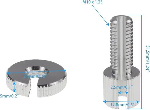 4 PCS M10 Clutch Brake Cable Adjuster Screw,Universal Brake Clutch Cable Line Adjuster Screw Adjusting Nut Bolt with Slotted 10MM for Motorcycle Motorbike Moped Scooter Dirt Bike-Silver in Kuwait