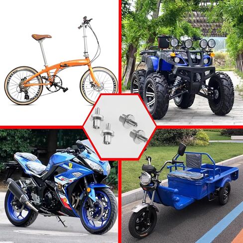 4 PCS M10 Clutch Brake Cable Adjuster Screw,Universal Brake Clutch Cable Line Adjuster Screw Adjusting Nut Bolt with Slotted 10MM for Motorcycle Motorbike Moped Scooter Dirt Bike-Silver in Kuwait