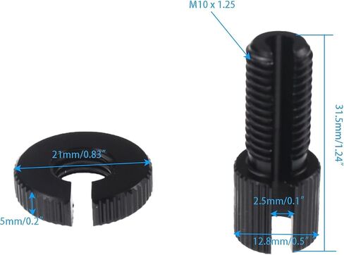 4 PCS M10 Clutch Brake Cable Adjuster Screw,Universal Brake Clutch Cable Line Adjuster Screw Adjusting Nut Bolt with Slotted 10MM for Motorcycle Motorbike Moped Scooter Dirt Bike-Silver in Kuwait