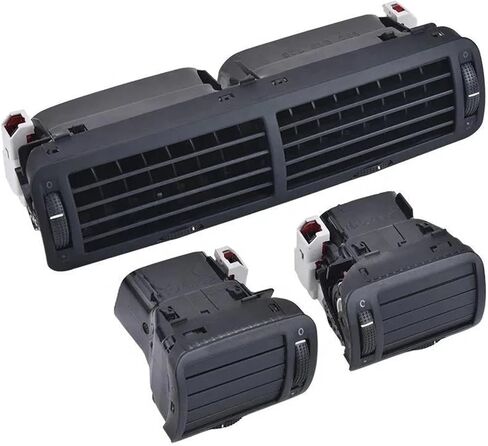 متوافق مع VW Passat B5 1997-2005 أسود لوحة القيادة السوداء مركزية تنفيس الهواء المخرج A/C (يسار واليمين) in Kuwait