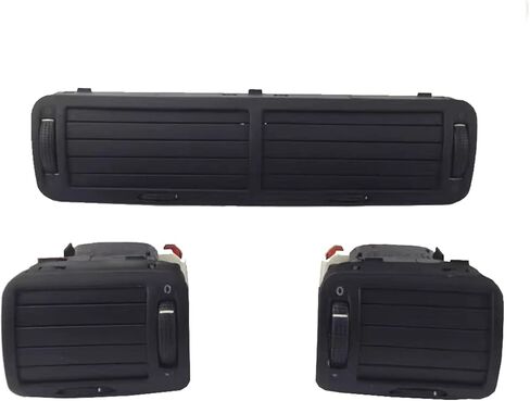 متوافق مع VW Passat B5 1997-2005 أسود لوحة القيادة السوداء مركزية تنفيس الهواء المخرج A/C (يسار واليمين) in Kuwait