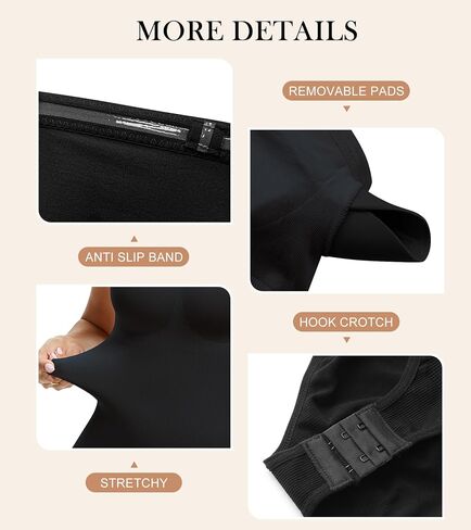 Strapless Shapewear Bodysuit for Women With Built In Bra Seamless Tummy Control Tube Top Body Suit Body Shaper in Kuwait