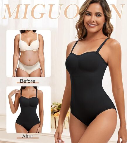 Strapless Shapewear Bodysuit for Women With Built In Bra Seamless Tummy Control Tube Top Body Suit Body Shaper in Kuwait