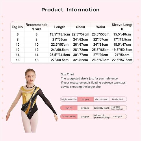 Gymnastics Leotards for Girls Girls Artistic Skating Costume Dance Leotards Long Sleeve(Purple,8) in Saudi Arabia