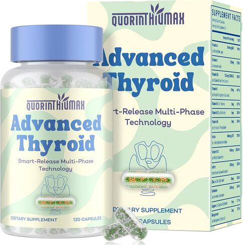 ملحق دعم الغدة الدرقية لـ Women 120 Capsules - Beads Smart -Release Micro Beads مع Thyrosynth ™ & Gutthyro ™ - مجمع الغدة الدرقية المتقدم ، Ashwagandha ، الكولاجين البحري و 20 ب CFU probiotics - 1 زجاجة in Kuwait