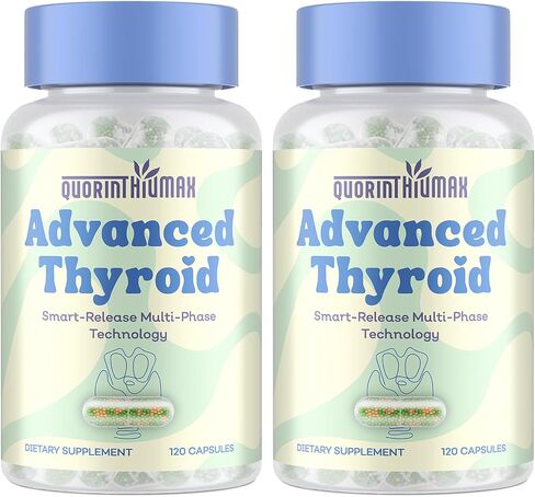 ملحق دعم الغدة الدرقية لـ Women 120 Capsules - Beads Smart -Release Micro Beads مع Thyrosynth ™ & Gutthyro ™ - مجمع الغدة الدرقية المتقدم ، Ashwagandha ، الكولاجين البحري و 20 ب CFU probiotics - 1 زجاجة in Kuwait
