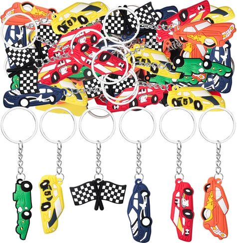30pcs Race Car Keychain Bulk Keychains for Teens Race Car Themed Birthday Party Supplies Goodie Bag Fillers in Kuwait