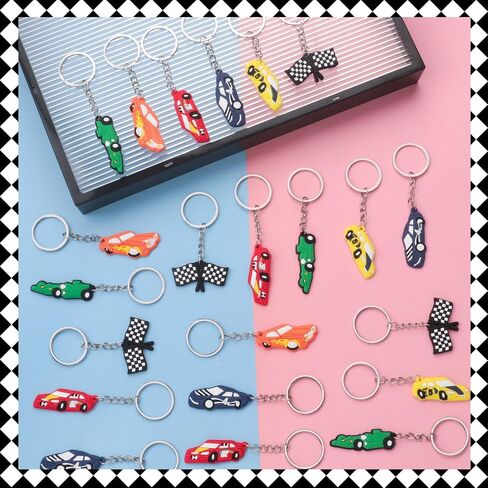 30pcs Race Car Keychain Bulk Keychains for Teens Race Car Themed Birthday Party Supplies Goodie Bag Fillers in Kuwait