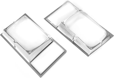 HECASA Pair Headlight Bezels Compatible with 1978-1979 Chevy Chevrolet Malibu El Camino GMC Caballero Front Headlamp Trim Chrome Replacement for GM463532 GM463531 Left & Right in Saudi Arabia