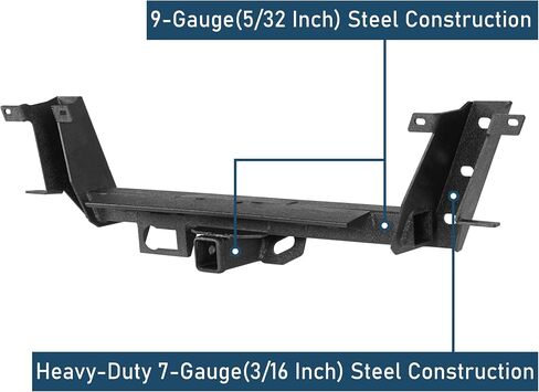 Hooke Road F150 Class 3 Trailer Hitch, 2-Inch Tow Receiver, Square Tube Frame for 2015-2025 Ford F-150, Heavy Duty Steel Rear Towing Hitch Bar in Saudi Arabia