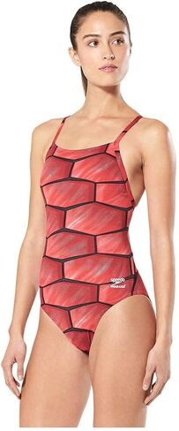 Speedo Women's Shell Shock Flyback Speedo Red 28 in Saudi Arabia