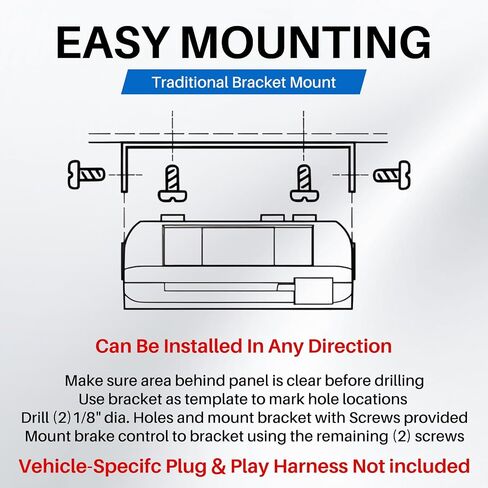8508211 New Upgrade Proportional Brake Controller for 1-4 Axle Trailers (2/4/6/8 Brakes) - Replaces 8508220 Brake-EVN, Upgraded of 8507111 Time Delay IV-Fits Ford/GM/Chevy/Dodge/RAM/Toyota/Jeep in Saudi Arabia