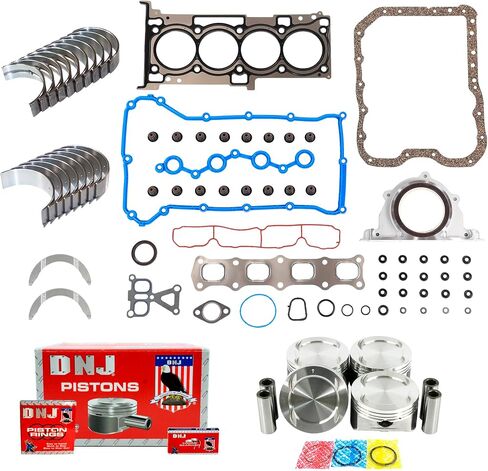 DNJ EK167 مجموعة إعادة بناء المحرك لعام 2007-2020 Chrysler ، Dodge ، Jeep 200 ، Avenger ، Caliber 2.4L L4 16V DOHC 2360CC in Saudi Arabia