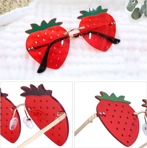 نظارة شمسية DDLP Strawberry للنساء فتيات الفراولة هدايا الهالوين in Saudi Arabia