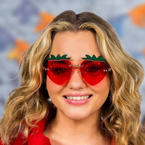 نظارة شمسية DDLP Strawberry للنساء فتيات الفراولة هدايا الهالوين in Saudi Arabia