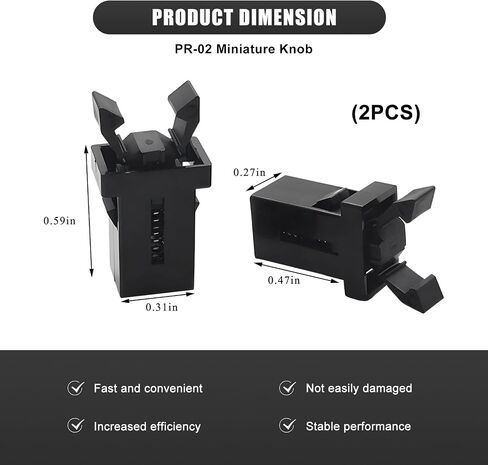 2 PCS Car Grasses Holder Catch ، يمكن أن تتصدر القمامة ذاتية القفل قفل مفتاح التبديل من نوع الدفع ، استبدال قفل المزلاج البلاستي in Kuwait