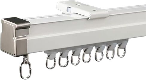 مسار السقف المنحني من ألومنيوم أبيض مرن ، مناسب للتركيب الموسمي ، مناسب لمواصل الغرف (1.2 متر/47.3 بوصة) in Kuwait