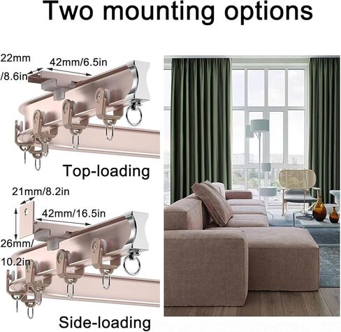 Curved Track Ceiling Installation with Wall Mounted Track and L-Shaped Track with Track Rail Accessories(3.2M/11Ft) in Kuwait