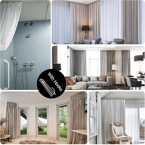 مسار مرن ، مناسب لأقواس قضبان مرنة مرنة السقف/الجدار مع خطافات ، مقسمات الغرفة/مثبتة على السقف (جبل السقف ، 1M) in Kuwait