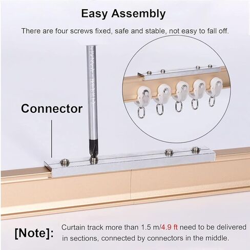 مسار مرن ، مناسب لأقواس قضبان مرنة مرنة السقف/الجدار مع السنانير ، مقسمات الغرفة/مثبتة على السقف (جدار ، 1 م) in Kuwait