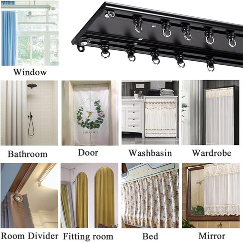 مسار الستار ، سقف رفيع فائق ، دليل مسار مزدوج السكك الحديدية ، مقسم للغرفة للخصوصية ، غرفة المعيشة ، غرفة نوم (أبيض) in Kuwait