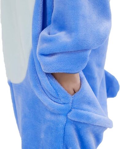 Unisex Kids Flannel Animal Onesie Pajamas - Kids Flannel Halloween Cosplay Costume/Homewear/Sleepwear in Saudi Arabia