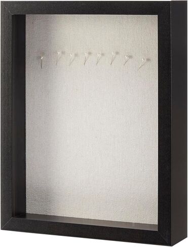 Amazon Basics Shadow Box Wood Rectangular Frame, 8" x 10", Black in Saudi Arabia