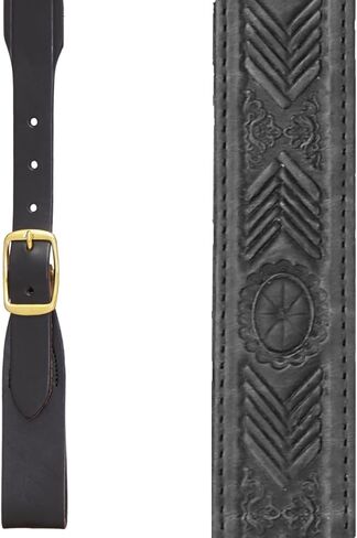 Southwestern Design Western Leather Suspenders - 1.5-Inch Wide - Belt Loop - 2 Colors & 5 Sizes in Saudi Arabia