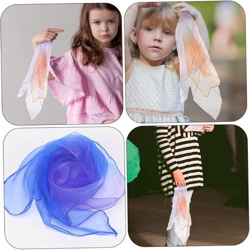 Gatuida 12pcs Rave Scarf Colorful Dance Streamers Boys and Girls Dance Performance Scarves Random Color in Saudi Arabia