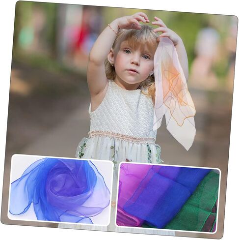 Gatuida 12pcs Rave Scarf Colorful Dance Streamers Boys and Girls Dance Performance Scarves Random Color in Saudi Arabia