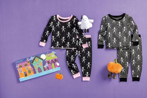 Mud Pie Boy Halloween Skeleton Glow Pjs in Kuwait