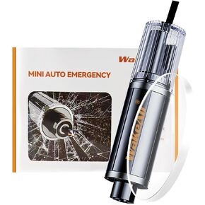 Window Breaker Seatbelt Cutter, Emergency 2‑in‑1 Car Escape Keychain Tool, Safe Hammer Glass Breaker Under Water–Compact, Durable Emergency Rescue Device for Drivers & First Responders, Premium Black in Saudi Arabia