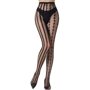 MANZI Halloween Patterned Fishnet Tights for Women Gothic Striped Clown Tights in Kuwait