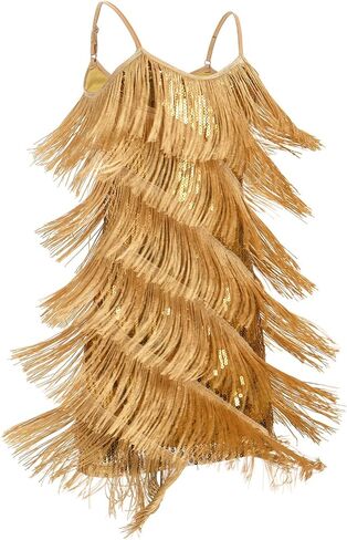 Idopip Kids Girls 1920s Flapper Dress Tassels equins fring in Saudi Arabia