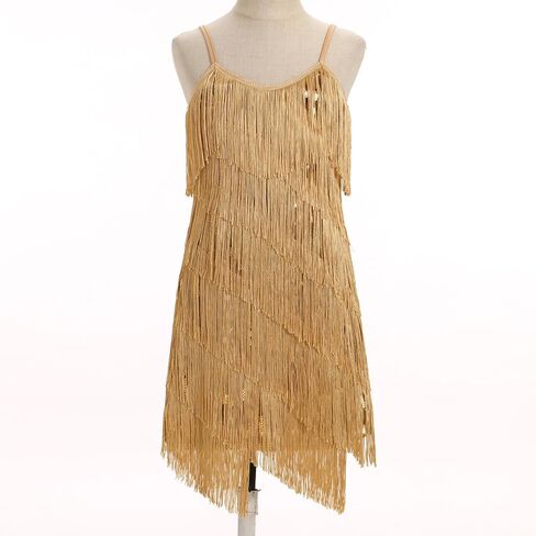 Idopip Kids Girls 1920s Flapper Dress Tassels equins fring in Saudi Arabia