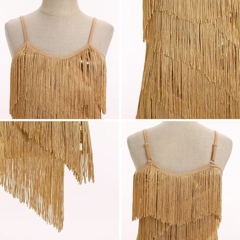 Idopip Kids Girls 1920s Flapper Dress Tassels equins fring in Saudi Arabia