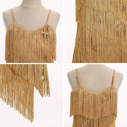 Idopip Kids Girls 1920s Flapper Dress Tassels equins fring in Saudi Arabia