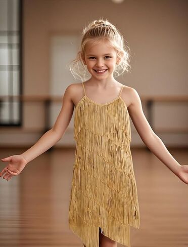 Idopip Kids Girls 1920s Flapper Dress Tassels equins fring in Saudi Arabia