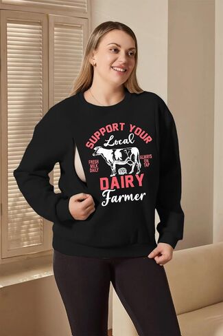 ASTANFY Maternity Nursing Sweatshirts for Breastfeeding Women Friendly Zipper Nursing Sweatshirt Mama Breast Feeding Sweater in Saudi Arabia