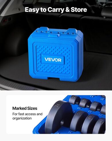 VEVOR Bearing Press Kit, 52 Pcs Bearing Race and Seal Driver Set with 49 Bushings and Handle Shaft, Bushing Driver Tool Set, Heavy Duty Carbon Steel Removal Installation Tool Kit in Saudi Arabia